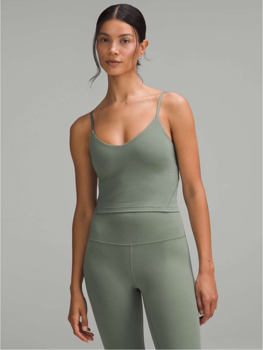 Lululemon Align Cropped Cami Tank Top - Grey Eucalyptus - 8